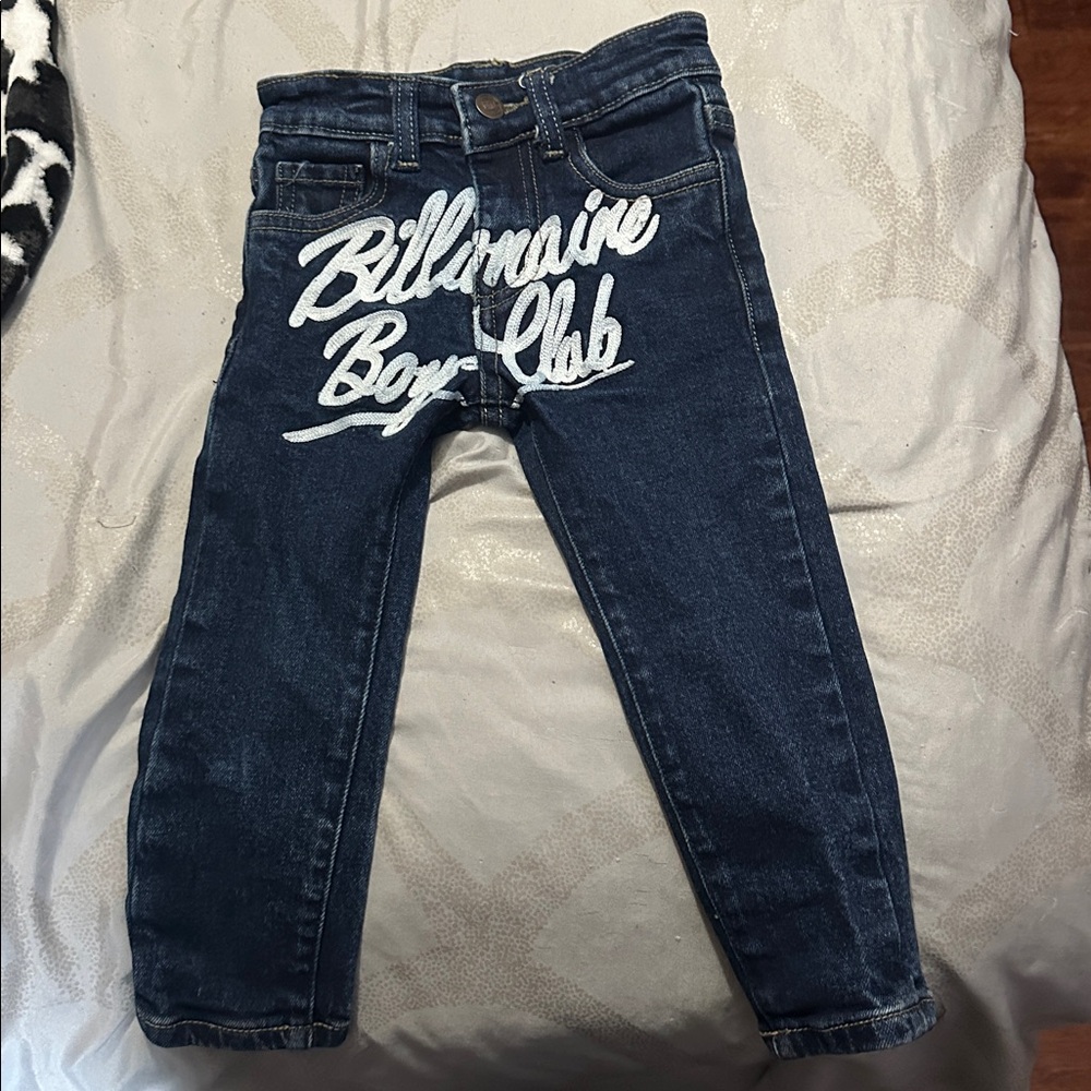 Billionaire Boys Club Navy Jeans with White Logo